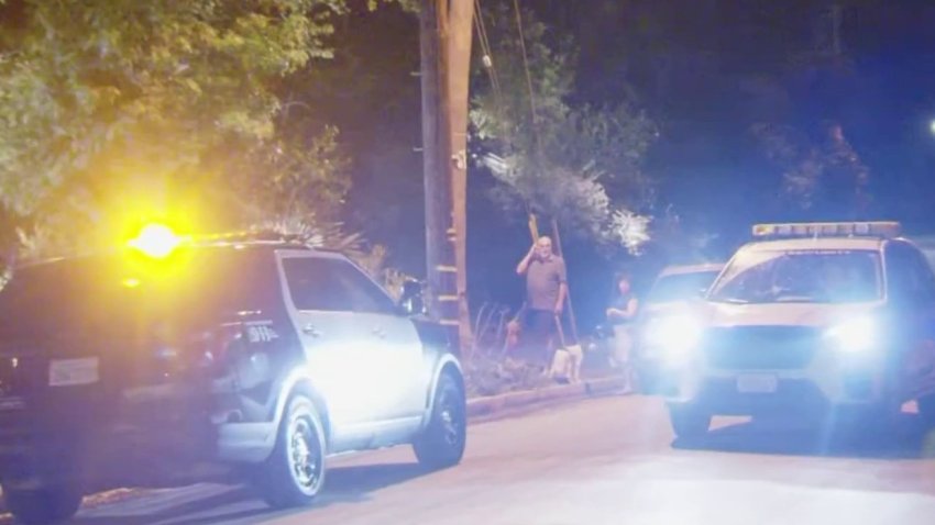 Police at the scene of an Encino burglary Tuesday July 30, 2024.